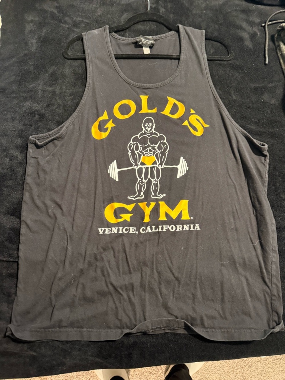 Gold's Gym Venice Black Logo Tank Top